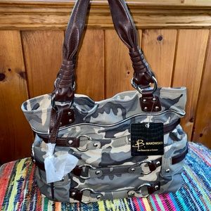 B. Makowsky Kimberly Tote Denim (Blue Camo)